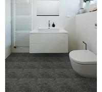 Hode Suelo de PVC, suelo de vinilo, autoadhesivo, azulejos adhesivos, efecto hormigón, 30 cm x 30 cm, resistente al agua, 0,9 m² de grosor, 1,5 mm, 10 azulejos