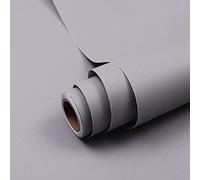 Hode Vinilo Adhesivo Muebles Gris 90x600cm, Papel Adhesivo para Muebles Mate, Papel Pintado Autoadhesivo para Paredes, Armarios, Bricolaje Vinilos Decorativos Impermeable