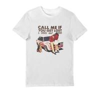 HODETXAATU 90S Vintage Retro Funny Call Me If You Get Lost Shirt TrendingWhiteS