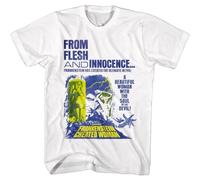 HODETXAATU Frankenstein Created Woman from Flesh Men's T Shirt Innocence 60s Hammer HorrorWhite3XL