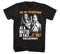 HODETXAATU Halloween Was That The Boogeyman Men's T Shirt Sheriff Horror Michael Myers FearBlackS