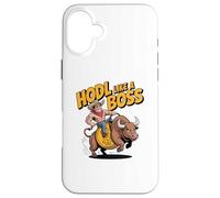 HODL como un Jefe Bitcoin Bull Carcasa para iPhone 16 Plus