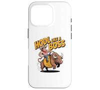 HODL como un Jefe Bitcoin Bull Carcasa para iPhone 16 Pro