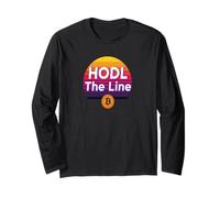 Hodl la línea libertad dinero cripto power stack bitcoin Manga Larga