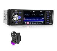 Hodozzy 1 DIN Radio de Coche con Bluetooth Manos Libres, Radio 1 DIN Pantalla IPS 4.1 Pulgadas Iluminación de Colores Reproductor MP5 1 DIN MP3 Soporte FM/TF/USB/AUX in/U Disco+Control del Volante