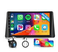 Hodozzy 2G 64G Android Radio para Renault Megane 2 2002-2009 con Carplay Inalámbrico Android Auto Mirror Link, 9 Pulgadas Pantalla Táctil GPS Bluetooth WiFi EQ FM RDS Radio, Control del Volante