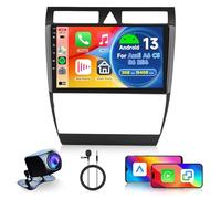 Hodozzy 2G+64G Radio para Audi A6 C5 1997-2004 C5 1999-2004 RS6 2002-2006 con Carplay Android Auto Inalámbrico, 9 Pulgadas Pantalla Táctil de GPS Bluetooth WiFi EQ/DSP FM/RDS, Control del Volante