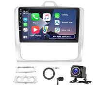 Hodozzy 2G 64GB Radio Android para Ford Focus 2004-2011 Radio Carplay Android Auto Mirror Link, Pantalla Táctil 9 Pulgadas GPS Bluetooth WiFi Am FM RDS HiFi, Cámara Pantalla 2 DIN para Ford Focus