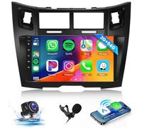 Hodozzy 2GB 64GB Android Radio Coche para Toyota Yaris/Vizi 2005-2011 Radio con Carplay Android Auto Mirror Link, 9 Pulgadas Pantalla Táctil de GPS Bluetooth, WiFi EQ FM RDS Radio, Control del Volante