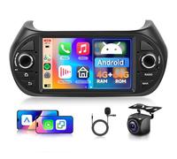 Hodozzy 4G+64G Android Radio para FIAT Fiorino 2008-2016 Qubo/Citroen Nemo/Peugeot Bipper con Carplay Android Auto Inalámbrico, Pantalla Táctil 7 Pulgadas GPS WiFi Bluetooth RDS Radio Canbus Cámara