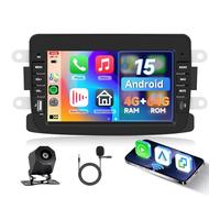 Hodozzy 4G+64G Android Radio para Renault Dacia Logan Duster Sandero Spring Lodgy Captur Symbol Lada Xray con Carplay Android Auto Inalámbrico, Pantalla Táctil 7 Pulgadas GPS, Bluetooth WiFi Cámara