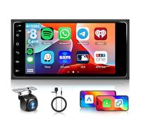 Hodozzy 6G+128GB 8-Core Android Radio para Toyota RAV4 Camry Hilux Prado Sequoia Echo Tundra FJ Cruiser Land Cruiser Carplay Android Auto 2 DIN Pantalla Táctil 7 Pulgadas Bluetooth GPS WiFi Cámara