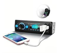 Hodozzy Dab+/Dab Radio Coche 1 DIN Digital Bluetooth Autorradio MP3 Player con USB/TF/SD/AUX/EQ/FM Radio/SWC