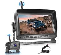 Hodozzy Digital Inalámbrica Cámara Marcha Atrás 7 Pulgadas IPS Monitor Kit AHD Cámara de Visión Trasera Impermeable Visión Nocturna Grabación Vídeo Inalámbrica Coche Cámara Marcha Reversa 12V-36V