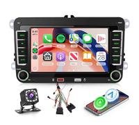 Hodozzy Radio Coche para VW Passat Golf Seat Altea Skoda Octavia con CarPlay Inalámbrico Android Auto, 9 Pulgadas Touchsreen con Bluetooth/RDS Radio/SWC/GPS/Dual USB/EQ+Cámara de Visión Trasera