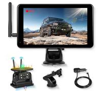 Hodozzy Solar Magnético Camara Trasera Coche Inalambrica con 10000 mAh, 7 Pulgadas IPS Pantalla Táctil Monitor con Grabación DVR, Impermeable Visión Nocturna Carga Tipo-c con Alerta de Ángulo Muerto