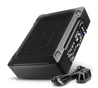 Hodozzy Subwoofer Activo Coche Ultradelgado, Subwoofer Autoamplificado Coche de 8 x 12 Pulgadas 1000W, 12V Subwoofer para Debajo del Asiento para Automóvil, Altavoz Compacto para Co-che Amplificador