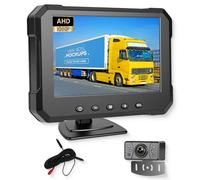 Hodozzy Telecamera Posteriore 1080P con Schermo IPS da 5'', Telecamera Retromarcia Impermeabile IP69, Segnale Stabile, IR Visione Notturna, Linea di Assistenza Alla Retromarcia, Telecamera per Camper