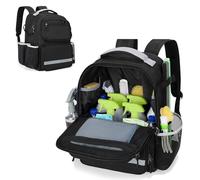 HODRANT Mochila Limpieza con Placa Inferior y Fondo Impermeable, Bolsa Grande para Caddie de Limpieza para Suministros de Limpieza, Organizador Caddy de Limpieza para el Hogar y el Coche, Sólo Bolsa