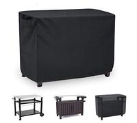 Hoedia Cubierta de mesa de preparación para exteriores de 52 pulgadas para Keter Unity XL y gabinete de almacenamiento, cubierta de carrito de bar 420D, impermeable, a prueba de polvo y resistente a