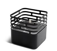 höfats - Hoguera Cube - fogata, Barbacoa, Banco para Sentarse y Mesa - para el jardín y terraza - Acero Inoxidable - Negro
