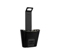 höfats - Johnny Catch Cup negro - Abrebotellas de acero inoxidable con recipiente colector - atrapa hasta 60 chapas - Abridor de cerveza, abrebotellas, abrebotellas de pared con montaje