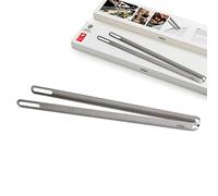 höfats - Pinzas de barbacoa de acero inoxidable 100% - con función de elevador de parrilla y rotura para colgar - Pinzas para carne muy estables, pinzas de cocina para barbacoa y cocina - Apto para