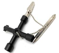 Höfftech Llave universal universal para caja de cambios, llave de conserje, llave multifunción, llave cuadrada, llave triangular, llave de calefacción