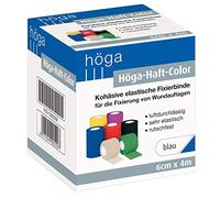 Höga-Haft-Color - Venda elástica de fijación (6 cm x 4 m, autoadhesiva, 2 unidades), color azul