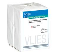 Höga Pharm - Compresa de tela no tejida, muy absorbente, no estéril, lista para usar, para heridas externas, 10 cm x 10 cm, 1 unidad