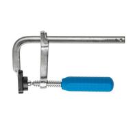 HÖGERT TECHNIK - Abrazaderas de tornillo de sujeción de 160 mm x 80 mm, abrazadera F, abrazadera de acero inoxidable, fuerza de sujeción 200 kg, abrazaderas para fijación precisa de piezas de