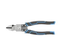 Högert Technik Alicates de Corte Multifunción 6 en 1 HT1P243, Pelacables y Crimpadora Integrados, Acero CrV, 200 mm, Herramienta Profesional para Electricista