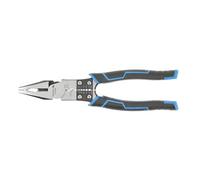 Högert Technik Alicates Multifunción 9 en 1 HT1P242, Pelacables y Crimpadora Integrados, Acero CrV, Para Cables 1.0-2.6 mm, Mango Ergonómico, Uso Profesional