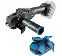 HÖGERT TECHNIK Amoladora angular inalámbrica 125 mm, 18V motor sin escobillas, 8000 RPM, protector sin herramientas, interruptor de dos etapas, engranaje metálico + PROMO 2,0 Ah