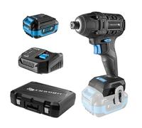 HÖGERT TECHNIK Atornillador de impacto inalámbrico 18V, 200 Nm, batería 4,0 Ah, cargador 4A, maletín, brushless, LED, protección térmica