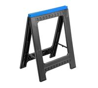 HÖGERT TECHNIK Banco de trabajo plegable de plástico, altura estable de 77 cm, caballete de trabajo con patas antideslizantes, dos soportes, capacidad de carga de hasta 350 kg, para trabajos de madera