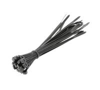 HÖGERT TECHNIK - Bridas de nailon 3,6 x 140 mm negras, 25 unidades, resistentes a UV, cinta para cables, abrazaderas de fijación de plástico para instalación eléctrica y montaje