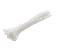 HÖGERT TECHNIK - Bridas de nailon 4,8 x 370 mm blancas, 100 unidades, resistentes a UV, cinta para cables, abrazaderas de fijación de plástico para instalación eléctrica y montaje