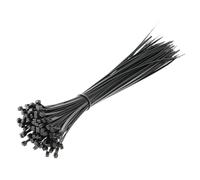 HÖGERT TECHNIK - Bridas de nailon 4,8 x 370 mm negras, 100 unidades, resistentes a UV, cinta para cables, abrazaderas de fijación de plástico para instalación eléctrica y montaje
