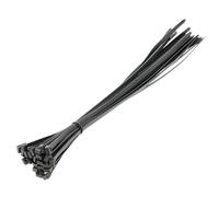 HÖGERT TECHNIK - Bridas de nailon 7,6 x 500 mm negras, 25 unidades, resistentes a UV, cinta para cables, abrazaderas de fijación de plástico para instalación eléctrica y montaje