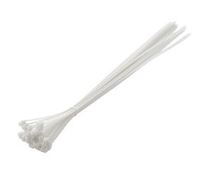 HÖGERT TECHNIK - Bridas de nailon 9 x 600 mm blancas, 25 unidades, resistentes a UV, cinta para cables, abrazaderas de fijación de plástico para instalación eléctrica y montaje