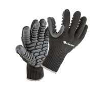 Högert Technik BROL - Guantes de protección antivibración, color negro, talla 10, absorción de golpes, resistentes a la abrasión, ideales para trabajar con herramientas pesadas