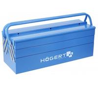 Högert Technik - Caja de herramientas de metal para herramientas y piezas pequeñas - Caja de herramientas - 53 cm x 20,5 cm x 20,5 cm x 20 cm - Caja con compartimentos totalmente accesibles - Maleta