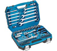 Högert Technik - Caja de Herramientas, Juego de Herramientas, Maletin Herramientas, Llaves de Vaso, Puntas y Accesorios, Acero Cr-V, Mecanismo de Carraca con 72 Dientes - HT1R425, 85 Piezas