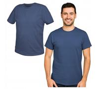 Högert Technik - Camiseta VILS de algodón de Manga Corta para Hombre, Camiseta básica, Transpirable y Resistente, Azul, L