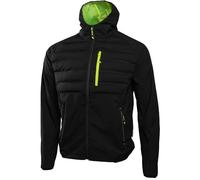 Högert Technik - Chaqueta softshell con capucha JIM negra, chaqueta de trabajo para hombre, exteriores con membrana, repelente al agua, transpirable, reflectante, talla S