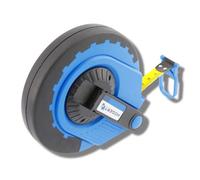 Högert Technik - Cinta métrica de fibra de vidrio de 10 m - Cinta métrica abierta - Cinta métrica de fibra de vidrio - Escala - Carcasa resistente a los golpes