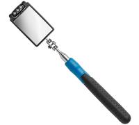 HÖGERT TECHNIK Espejo telescópico de inspección 50 x 80 mm con LED, extensible de 30 a 88 cm, cabezal de espejo giratorio, espejo telescópico con luz, espejo de inspección extensible, herramienta de
