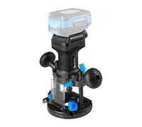HÖGERT TECHNIK Fresadora a Batería 18V OneAccuSystem, motor sin escobillas, 3 en 1 fresadora de bordes, recta y de inmersión, 8000-26000 RPM, profundidad 55 mm, pinza 6 mm, LED, sin batería
