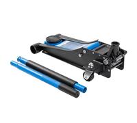 HÖGERT TECHNIK Gato hidráulico 2T - Gato hidráulico Plano, Altura de elevación 85 - 430 mm, Compacto y Ligero, Estructura de Acero, Ruedas y válvula de Seguridad, Elevador para automóviles